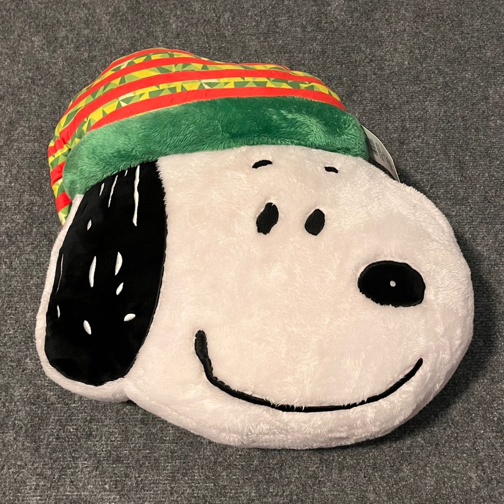 Peanuts Snoopy 75th Anniversary Christmas Plush Pillow Holiday Hat Ruz A28960